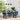 Eetkamerstoelen 4 st stof blauw