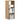 Boekenkast stapelbaar 30x30x80 cm bewerkt hout artisanaal eiken