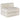 Modulaire poef 70x70x54 stof crème