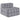 Modulaire bank Gestreept Grijs 70 x 70 x 54 cm Stof