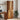 Hoge kast 60x32x190 cm bewerkt hout oud houtkleurig