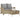 Tuinbank 2-zits met kussens & tafel poly rattan beige