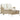 Tuinbank 2-zits met kussens & tafel poly rattan beige