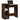Bureau met schappen 84x40x78 cm bewerkt hout gerookt eiken