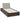 Ligbed met zwevend kussen poly rattan bruin