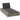 Ligbed met zwevend kussen poly rattan grijs