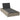 Ligbed met zwevend kussen poly rattan lichtgrijs