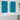 Verduisterende gordijnen met gordijnen Turquoise Polyester