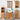 Badkamermeubelset VIGO 5 pcs Honingbruin 37 x 34 x 110 cm
