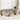6-delige Loungeset met kussens poly rattan beige