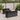 6-delige Loungeset met kussens poly rattan zwart