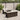 6-delige Loungeset met kussens poly rattan bruin
