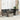 6-delige Loungeset met kussens poly rattan grijs