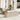 6-delige Loungeset met kussens poly rattan beige