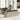 6-delige Loungeset met kussens poly rattan lichtgrijs
