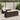 6-delige Loungeset met kussens poly rattan bruin