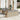 6-delige Loungeset met kussens poly rattan beige