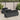 6-delige Loungeset met kussens poly rattan zwart