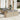 6-delige Loungeset met kussens poly rattan beige