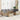6-delige Loungeset met kussens poly rattan beige
