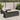 6-delige Loungeset met kussens poly rattan zwart