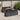 7-delige Loungeset met kussens poly rattan zwart