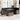 6-delige Loungeset met kussens poly rattan grijs