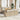 7-delige Loungeset met kussens poly rattan beige