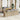6-delige Loungeset met kussens poly rattan beige