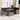 6-delige Loungeset met kussens poly rattan grijs