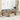 6-delige Loungeset met kussens poly rattan acacia beige
