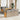 6-delige Loungeset met kussens poly rattan acacia beige
