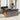 6-delige Loungeset met kussens poly rattan acacia grijs