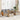 6-delige Loungeset met kussens poly rattan acacia beige