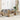 6-delige Loungeset met kussens poly rattan acacia beige
