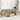 6-delige Loungeset met kussens poly rattan acacia beige