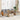6-delige Loungeset met kussens poly rattan beige