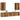 Tv-wandkasten 4 st bewerkt hout oud houtkleurig