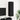 Wand TV-kast Zwart eiken 30.5 x 30 x 110 cm Bewerkt hout
