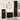 Badkamermeubelset 3 pcs Zwart 30 x 30 x 180 cm Bewerkt hout
