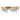 5-delige Tuinset met kussens poly rattan glas bruin
