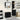 Badkamermeubelset 3 pcs Zwart 33 x 33 x 185.5 cm Bewerkt hout