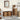 Badkamermeubelset 3 pcs Bruin 33 x 33 x 102,5 cm Bewerkt hout