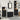 Badkamermeubelset 4 pcs Zwart 33 x 33 x 185.5 cm Bewerkt hout