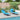 Ligstoel 2-persoon 2 pcs Blauw 58 x 188 x 77cm Stof