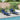 Opvouwbare zonnebed 2-persoon 2 pcs Blauw 56 x 190 x 81cm Stof