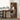 Bureau met plank Gerookt eiken 122 x 67 x 145 cm Bewerkt hout
