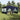 Partytent Blauw en Wit 400 x 400 x 266 cm Polyester en staal