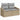Tuinbank met kussen Beige 123 x 62 x 69cm poly rattan