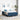 Boxspring bed met matras Blauw en Wit 140 x 190 cm Stof